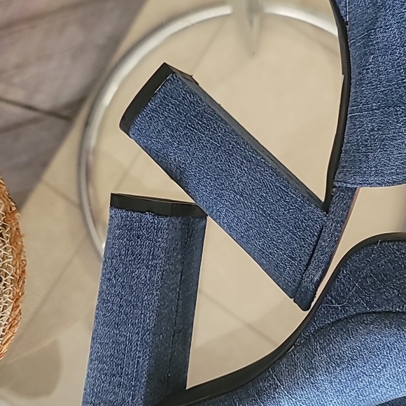 Nasty Gal Denim Square Heel Mules - Picture 5 of 8